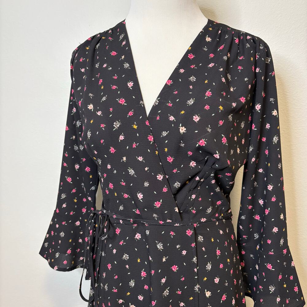 French Connection 71KPU - Bell Sleeve Floral Casual Dress - Size 6 - Picture 3 of 8